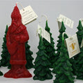 100% Pure Beeswax Victorian Santa  -Deep Red - The Bee Man Candle Company