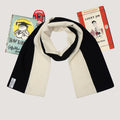 100% wool schoolboy scarf (Wool Made-in-England Schoolboy Scarf in Black and White)