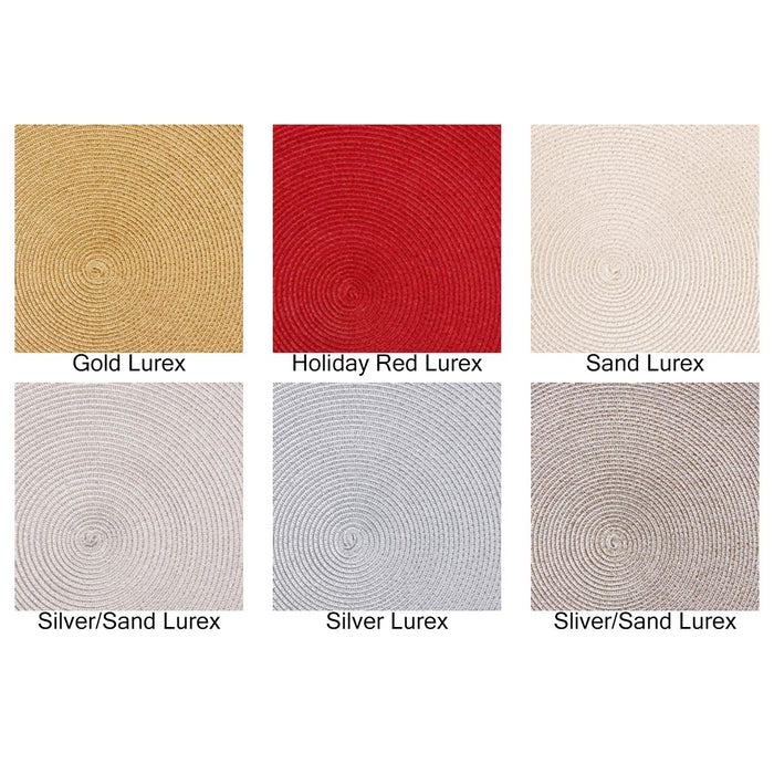 15" Round Lurex Placemats - Pioneer Linens
