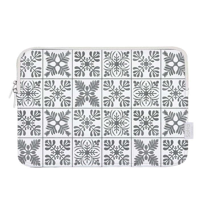 15.5in Black Tropics Quilt Laptop Case