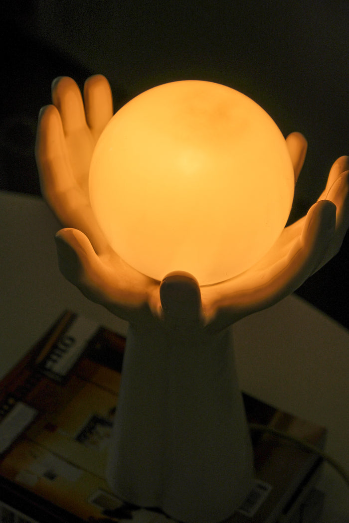1980's ceramic hand lamp