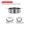 304 Stainless Steel Stackable Steamer Basket with Handles (Dishwasher Safe)