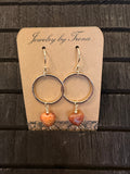 Sterling Silver Earrings with Ocen Jasper Hearts