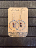 Sterling Silver and Garnett Earrings