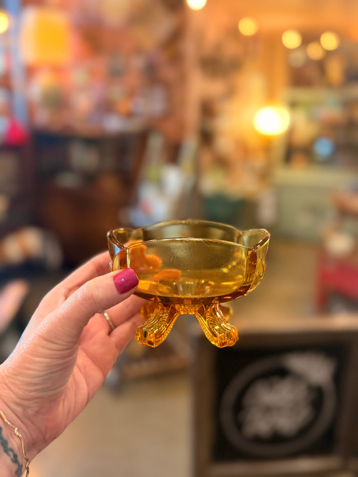 Vintage Amber Glass Bowl