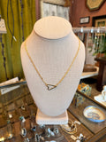 14K Gold Chunky Heart Necklace