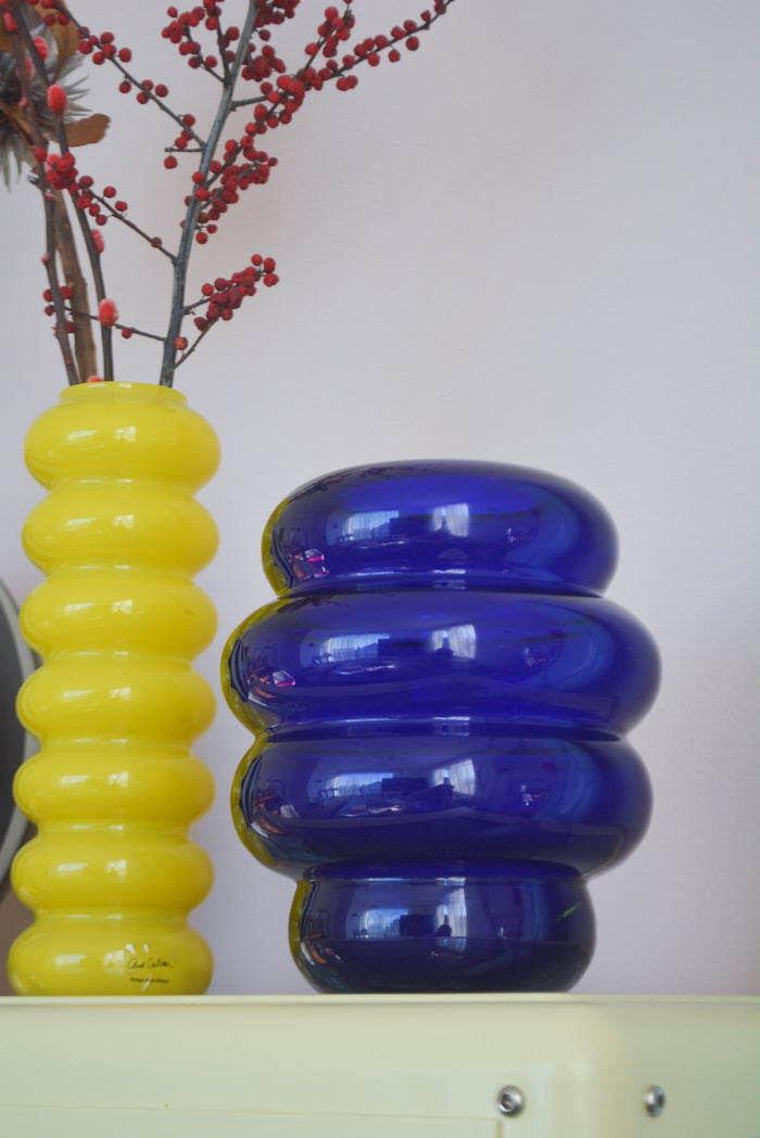Anne Nilsson 'Solstrale' series - Cobalt blue glass vase