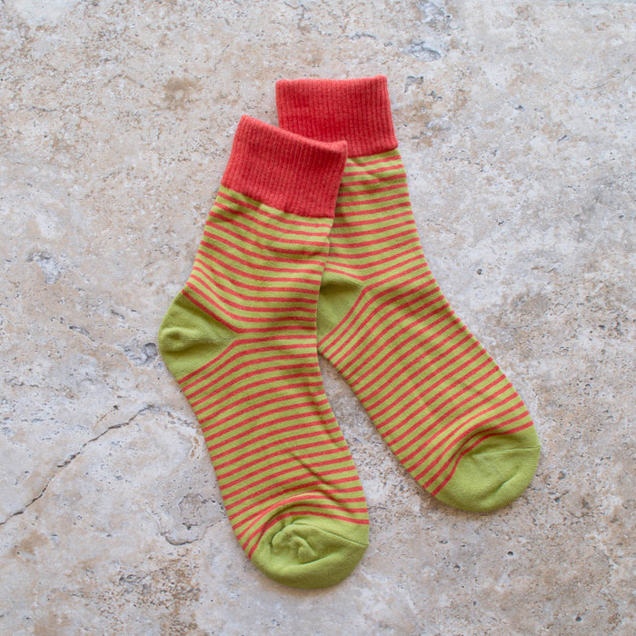 Green Pink Stripes