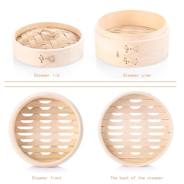 Bamboo 2 Tiered Steamer Basket (10-Inch)
