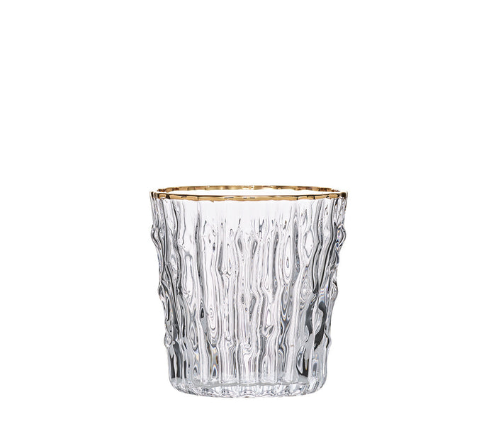 Bamboo Tumbler in Clear & Gold