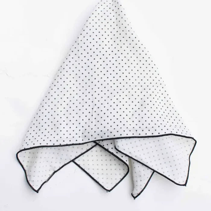 Bandana- Black & White Hearts