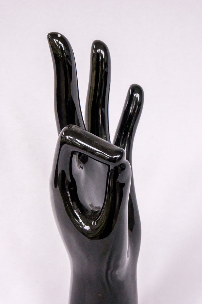 Black ceramic hand