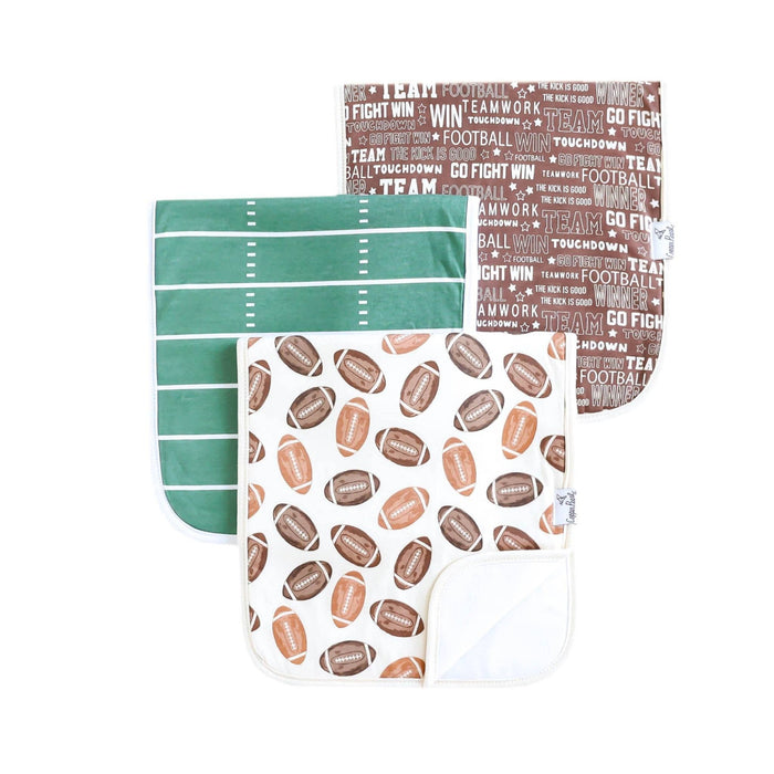 Blitz 3-Pack Football Burp Cloths