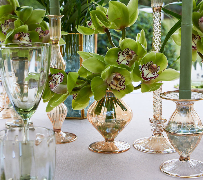 Blossom Candle Holder in Champagne