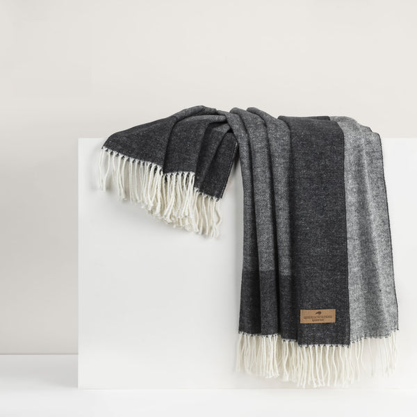 Border Herringbone GRAPHITE by Lands Downunder