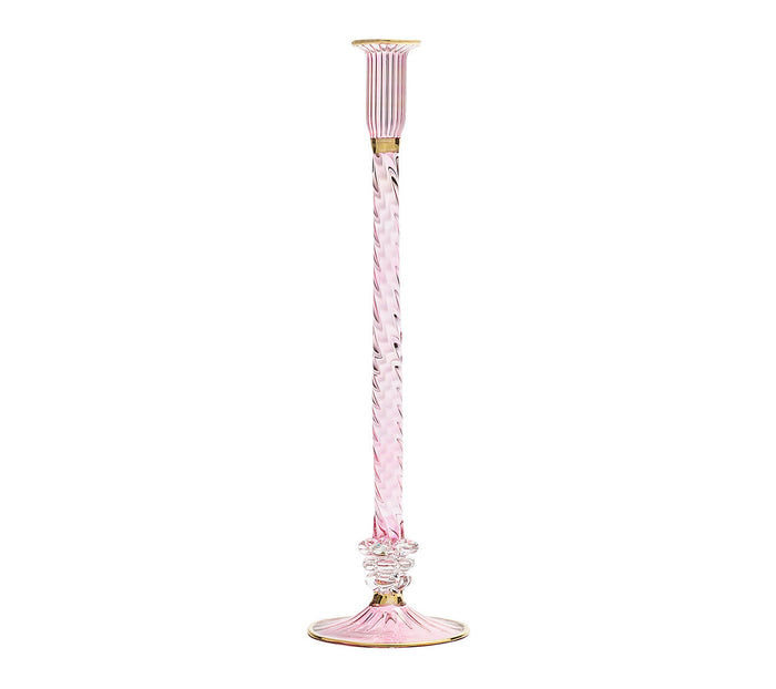 Braid Candle Holder in Pink