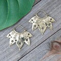 Brass Leaf Earrings