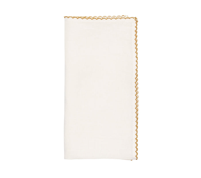 Casbah Napkin in White & Natural