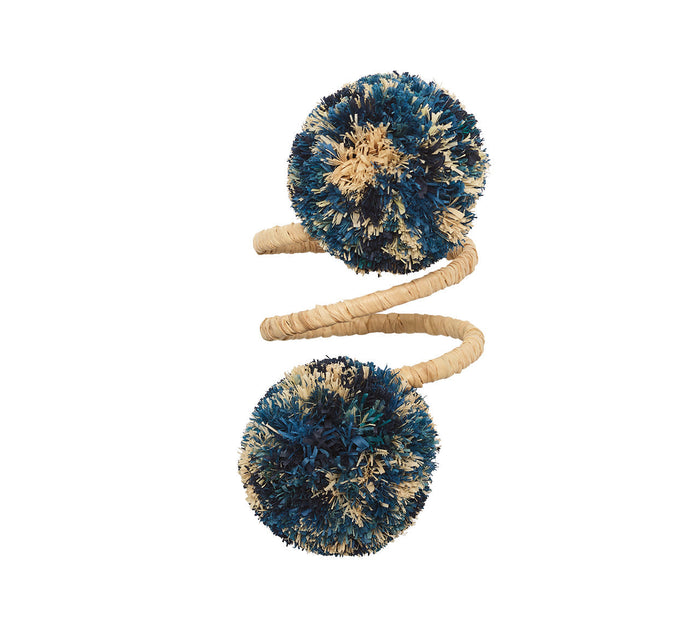 Casbah Napkin Ring in Natural & Blue