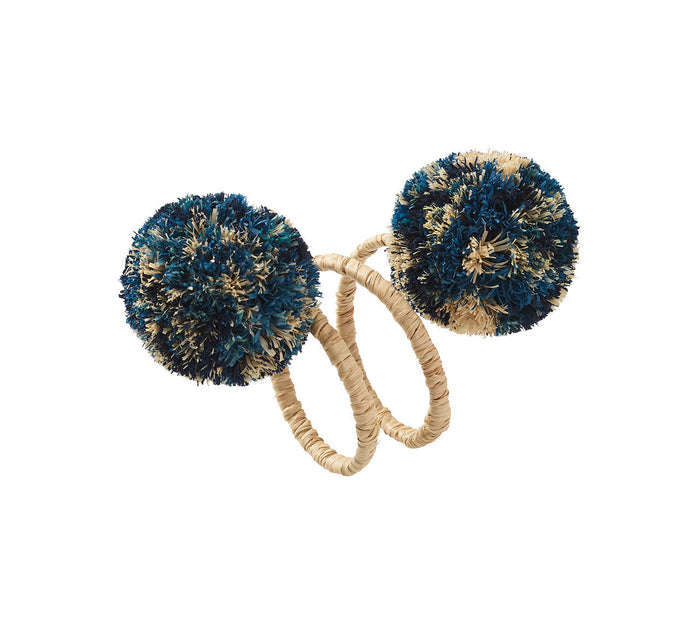 Casbah Napkin Ring in Natural & Blue