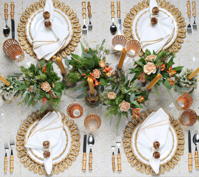 Casbah Napkin Ring in Natural & Brown