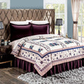 CHARM FLOWERS REVERSIBLE COMFORTER SET 6 PCS TWIN SIZE