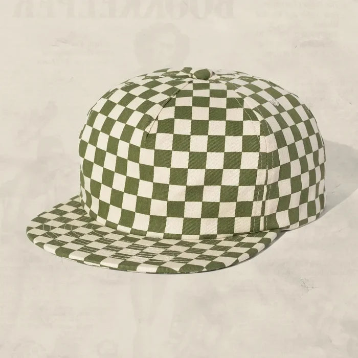 Checkerboard 5 Panel Hat Assorted - Green