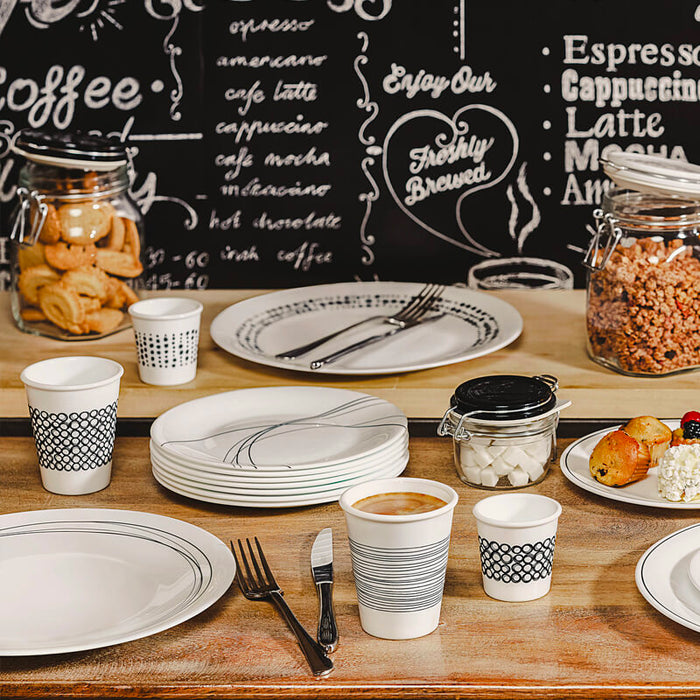 Chiaroscuro Sfere Set Piatti Tavola 18 Pz Opal Glass