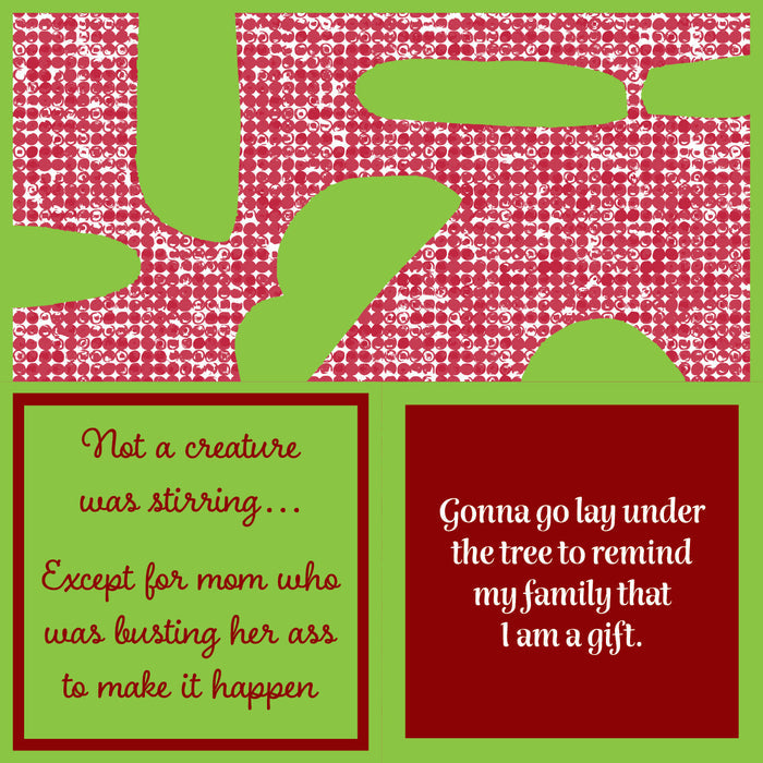 Christmas “I Am a Gift” Funny Cocktail Napkins