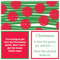 Christmas “Kicks In” Funny Cocktail Napkins