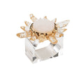 Coronet Napkin Ring in Gold & Crystal