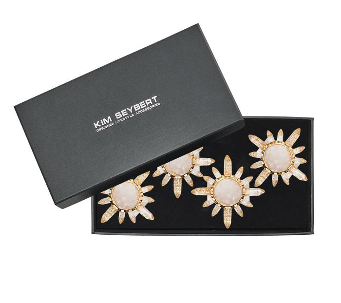 Coronet Napkin Ring in Gold & Crystal