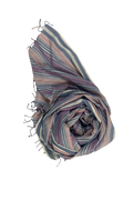 COTTON STOLE WITH MULTISTRIPES