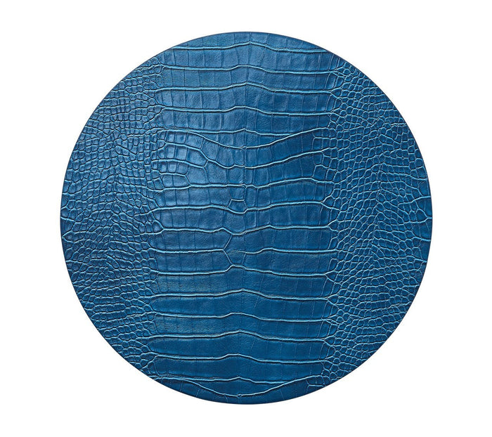 Croco Placemat in Sapphire, Set of 4 by Kim Seybert