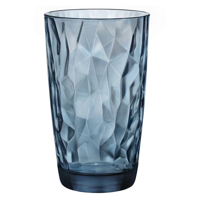 Diamond Ocean Blue Bicchiere Cooler 47 cl Set 6 Pz In Vetro Colorato Blu