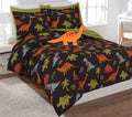 DINOSAURS BROWN KIDS BOYS COMFORTER SET 8 PCS FULL SIZE