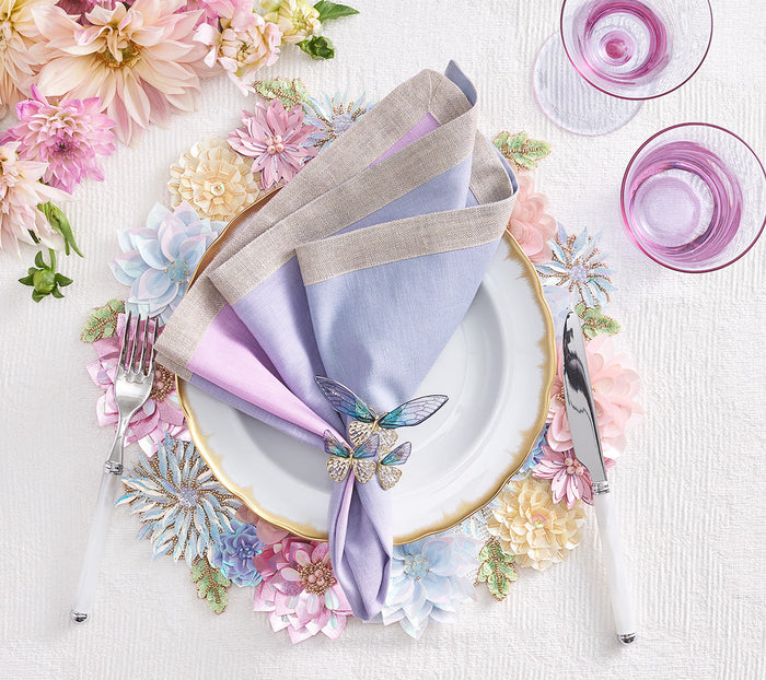 Dip Dye Napkin in Lilac & Periwinkle