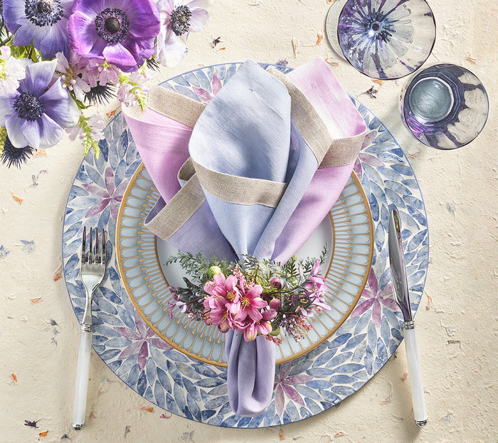 Dip Dye Napkin in Lilac & Periwinkle