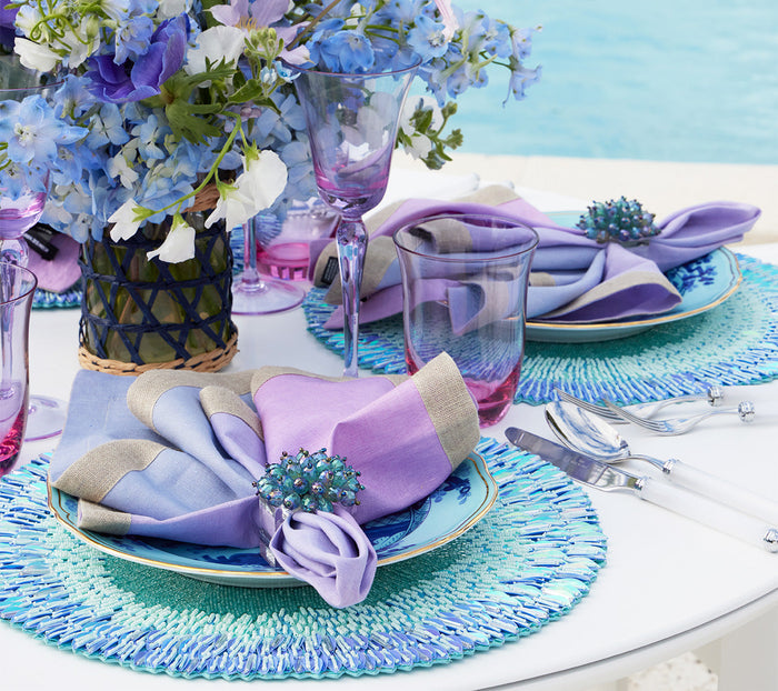 Dip Dye Napkin in Lilac & Periwinkle