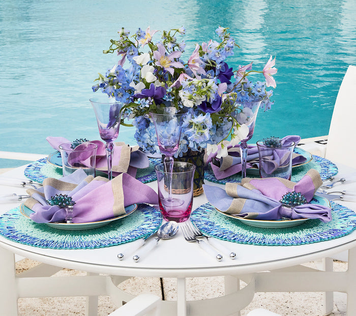 Dip Dye Napkin in Lilac & Periwinkle