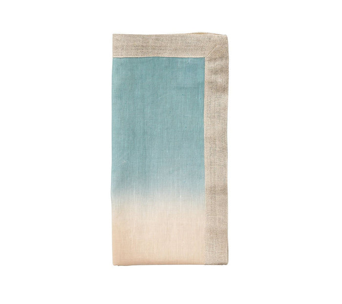 Dip Dye Napkin in Natural & Seafoam, Set of 4 by Kim Seybert