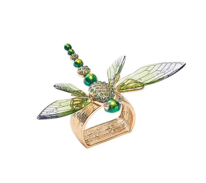 Dragonfly Napkin Ring in Green