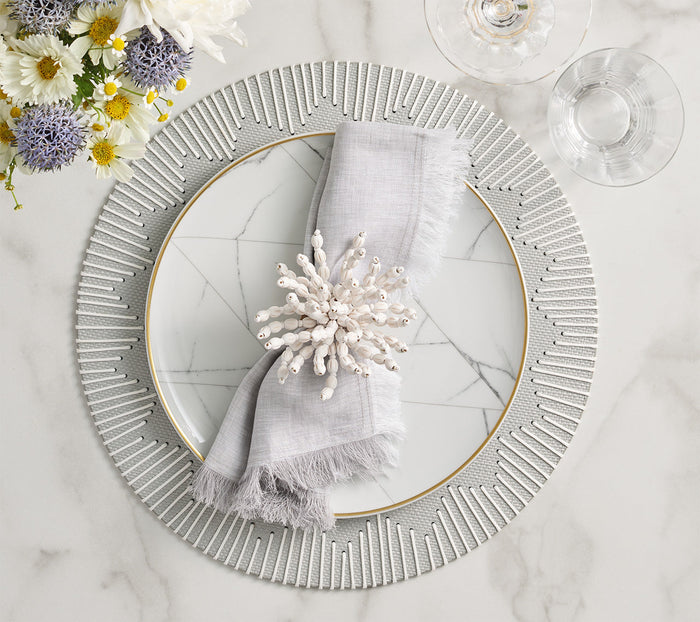 Dream Weaver Placemat in Gray & White