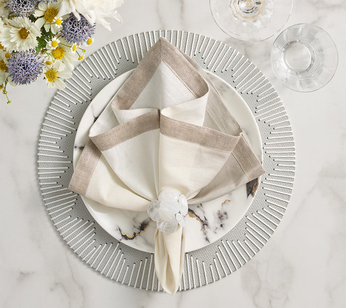 Dream Weaver Placemat in Gray & White