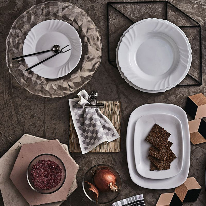 Ebro Servizio Piatti Set 19 Pz Opal Glass