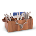 Vagabond House Elk Head Handles Wood Flatware Caddy Product Image