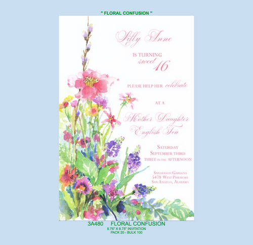 "Floral Confusion" Invitation