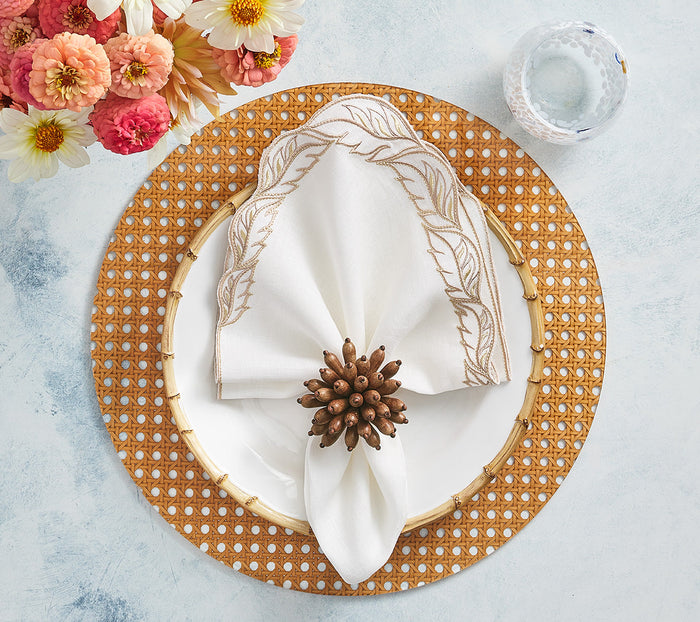Florette Napkin Ring in Brown