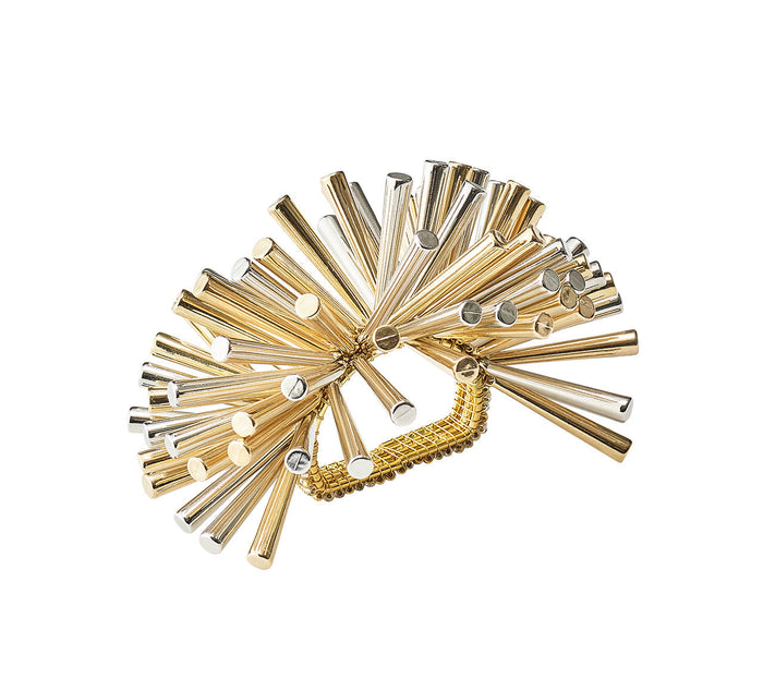 Fringe Napkin Ring in Gold & Silver