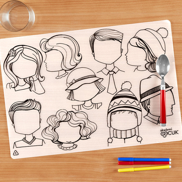 Funny Mat Washable Reusable Coloring Mats